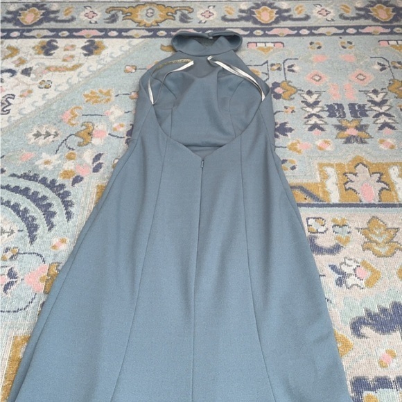 Jenny Yoo Collection Petra Dusty Mayan Blue Halter Neck Maxi Dress Size 2‎ - Picture 9 of 10